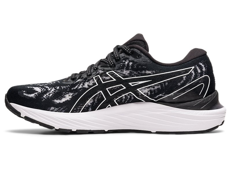 Women's Asics Gel-cumulus 23 Running Shoes Black/White Canada | CA6703-651