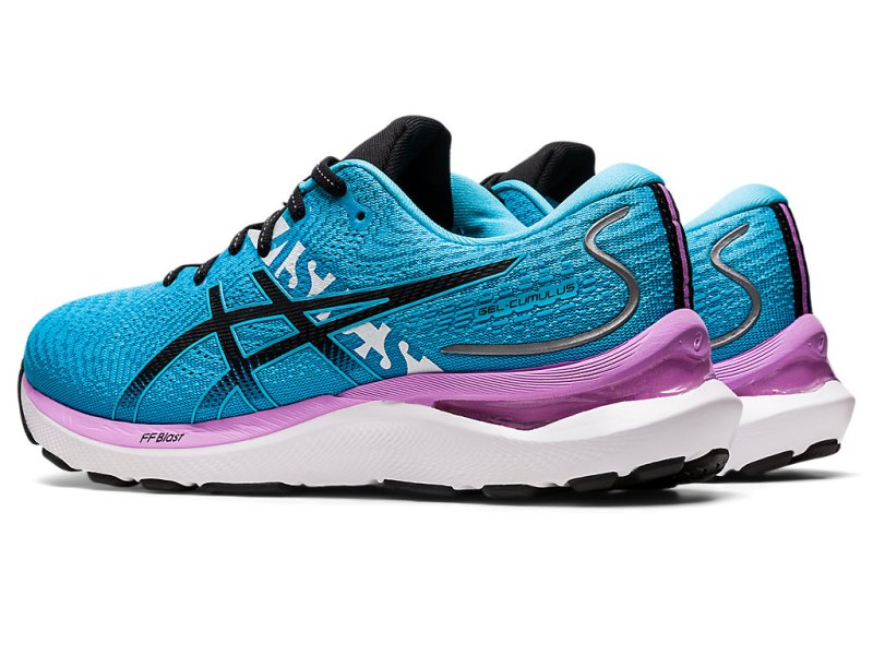 Women's Asics Gel-cumulus 24 Ekiden Running Shoes Aquarium/Black Canada | CA8491-445