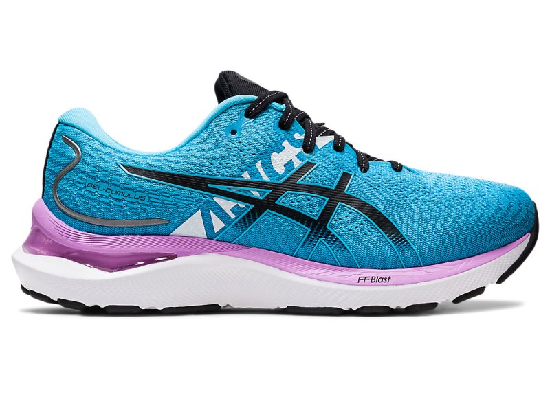 Women\'s Asics Gel-cumulus 24 Ekiden Running Shoes Aquarium/Black Canada | CA8491-445