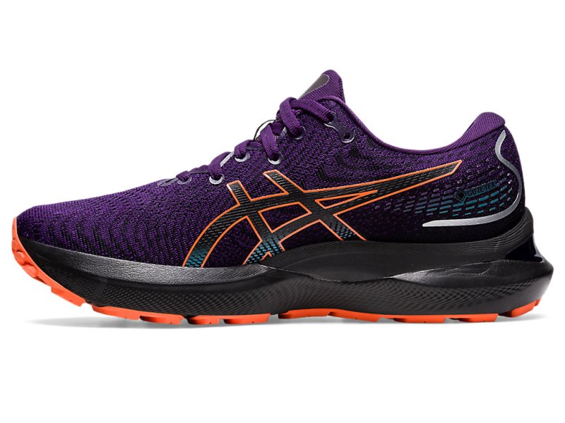 Women's Asics Gel-cumulus 24 GTX Running Shoes Night Shade/Nova Orange Canada | CA0252-931