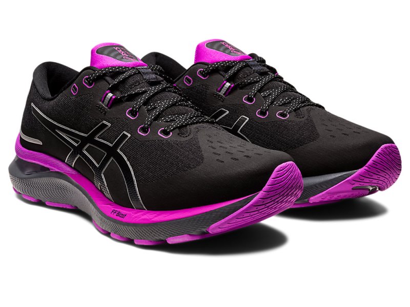 Women's Asics Gel-cumulus 24 Lite-show Running Shoes Black/Orchid Canada | CA3214-783