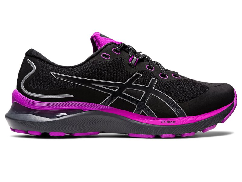 Women\'s Asics Gel-cumulus 24 Lite-show Running Shoes Black/Orchid Canada | CA3214-783