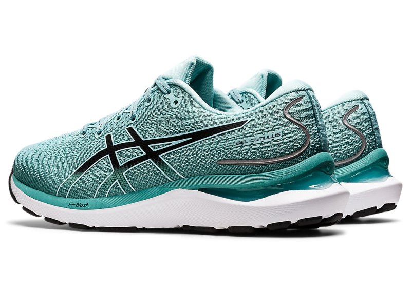 Women's Asics Gel-cumulus 24 Running Shoes Oasis Green/Black Canada | CA1135-311