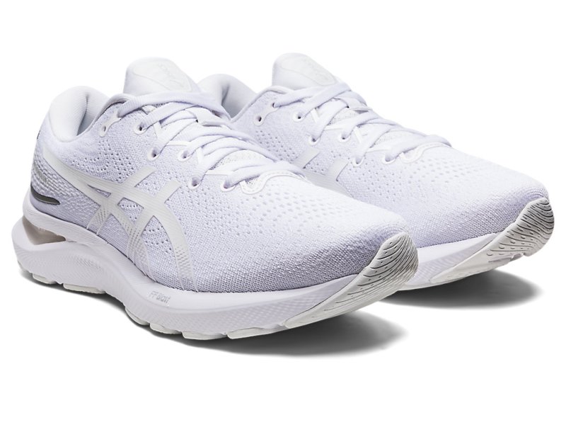 Women's Asics Gel-cumulus 24 Running Shoes White/White Canada | CA6362-719