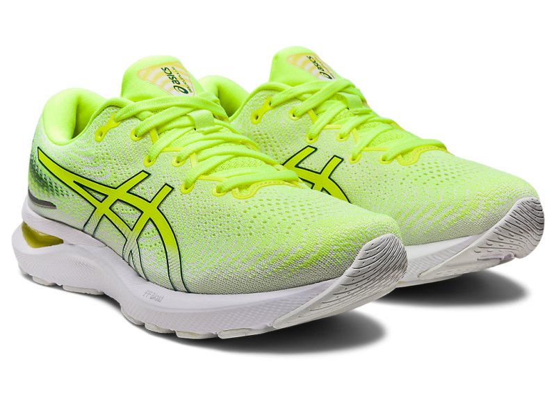 Women's Asics Gel-cumulus 24 Running Shoes Safety Yellow/Velvet Pine Canada | CA7280-115