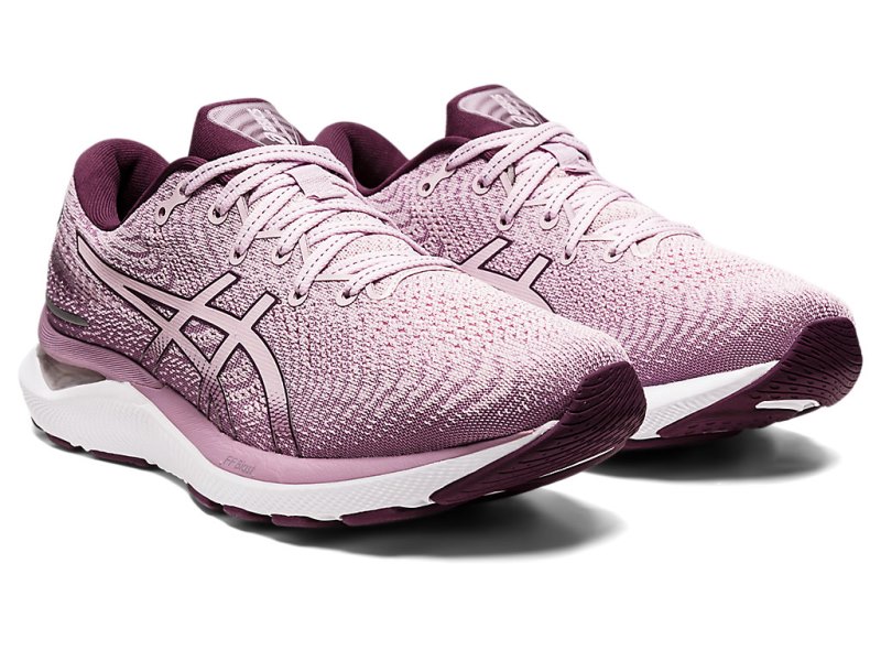 Women's Asics Gel-cumulus 24 Running Shoes Barely Rose/Deep Plum Canada | CA7602-050