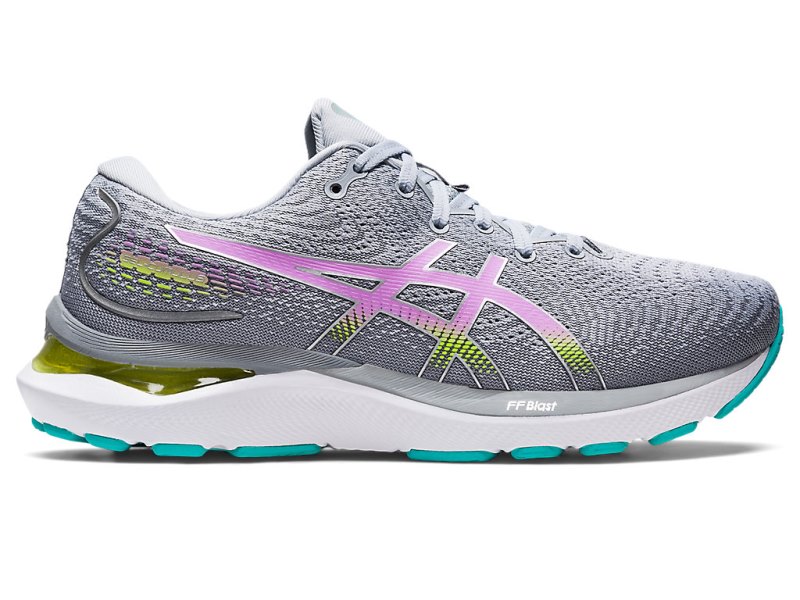 Women\'s Asics Gel-cumulus 24 Running Shoes Piedmont Grey/Lavender Glow Canada | CA7825-701