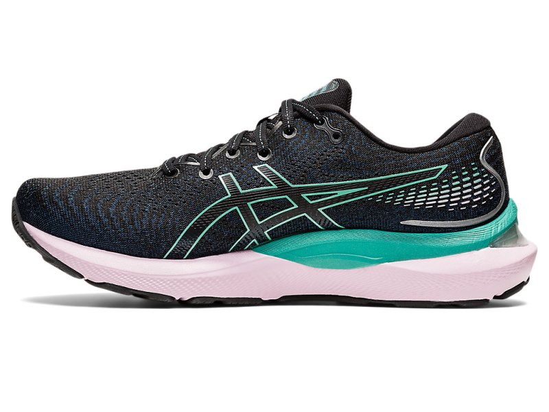 Women's Asics Gel-cumulus 24 Running Shoes Black/Sage Canada | CA8600-412