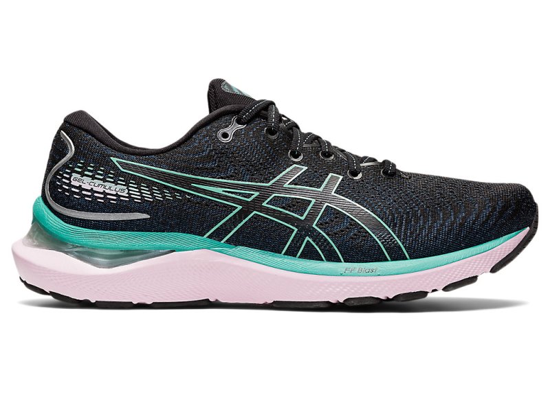 Women\'s Asics Gel-cumulus 24 Running Shoes Black/Sage Canada | CA8600-412