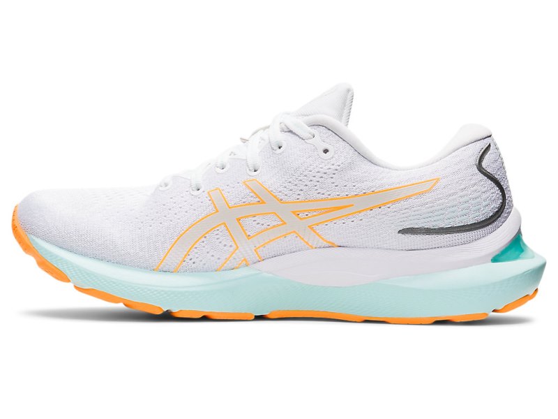 Women's Asics Gel-cumulus 24 Running Shoes White/Orange Pop Canada | CA8618-721