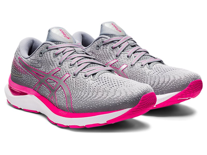 Women's Asics Gel-cumulus 24 Running Shoes Sheet Rock/Pink Glo Canada | CA9331-508