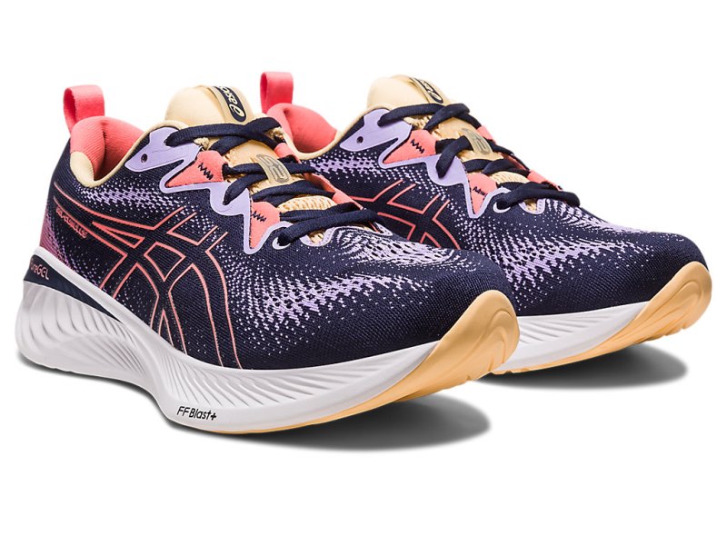 Women's Asics Gel-cumulus 25 Running Shoes Midnight/Papaya Canada | CA2015-567