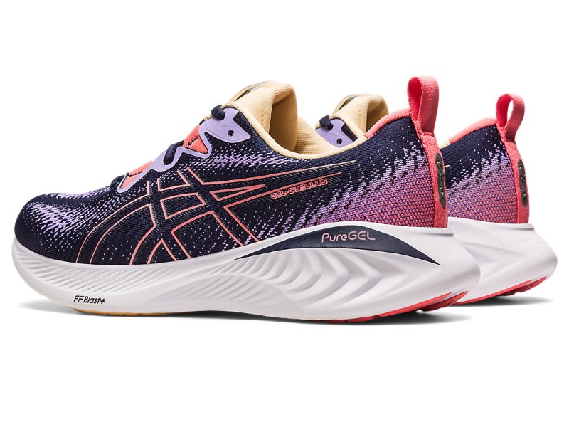 Women's Asics Gel-cumulus 25 Running Shoes Midnight/Papaya Canada | CA2015-567