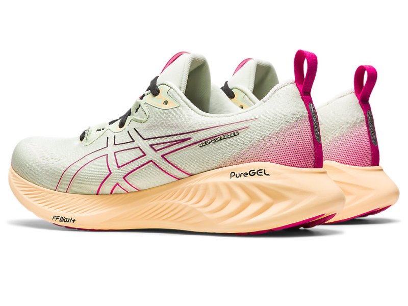 Women's Asics Gel-cumulus 25 Running Shoes Whisper Green/Pink Rave Canada | CA9328-683