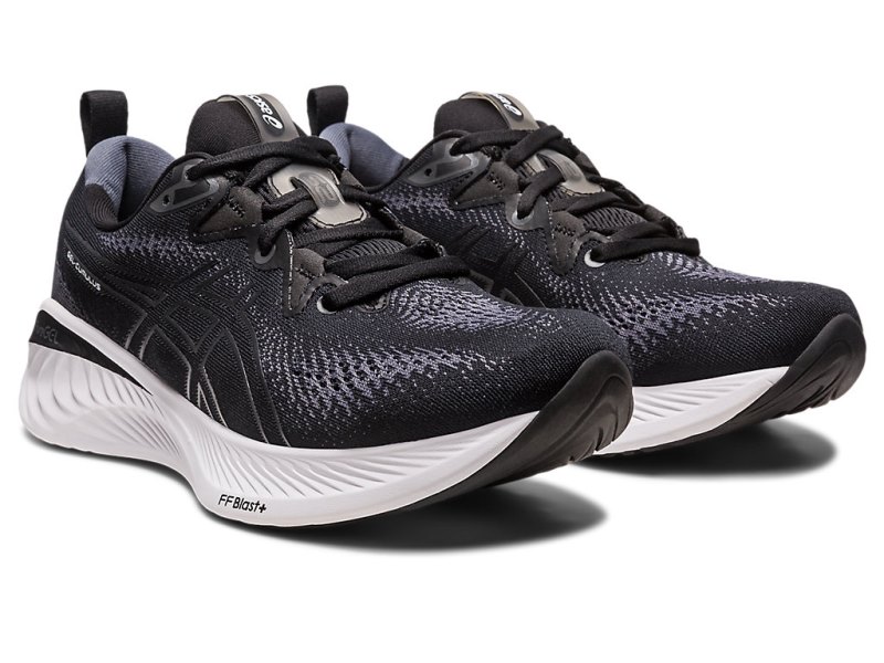 Women's Asics Gel-cumulus 25 Running Shoes Black/White Canada | CA9970-450