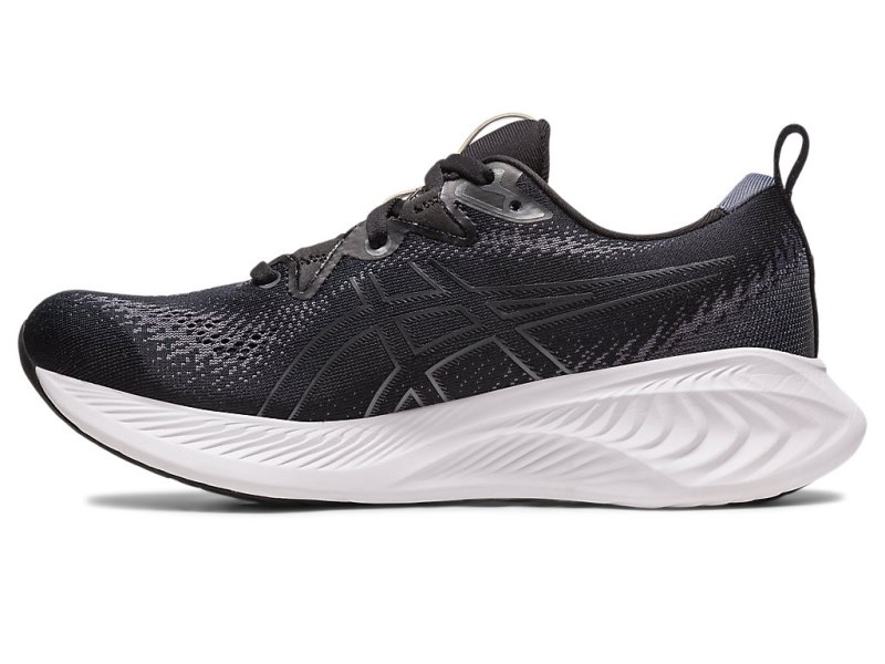 Women's Asics Gel-cumulus 25 Running Shoes Black/White Canada | CA9970-450