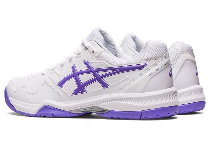 Women's Asics Gel-dedicate 7 Tennis Shoes White/Amethyst Canada | CA1350-041