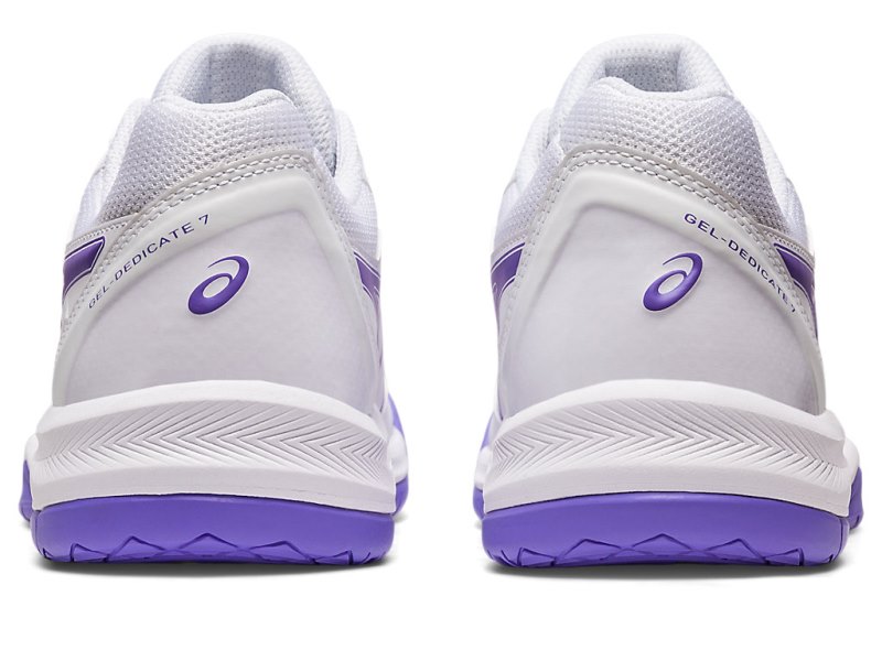 Women's Asics Gel-dedicate 7 Tennis Shoes White/Amethyst Canada | CA1350-041