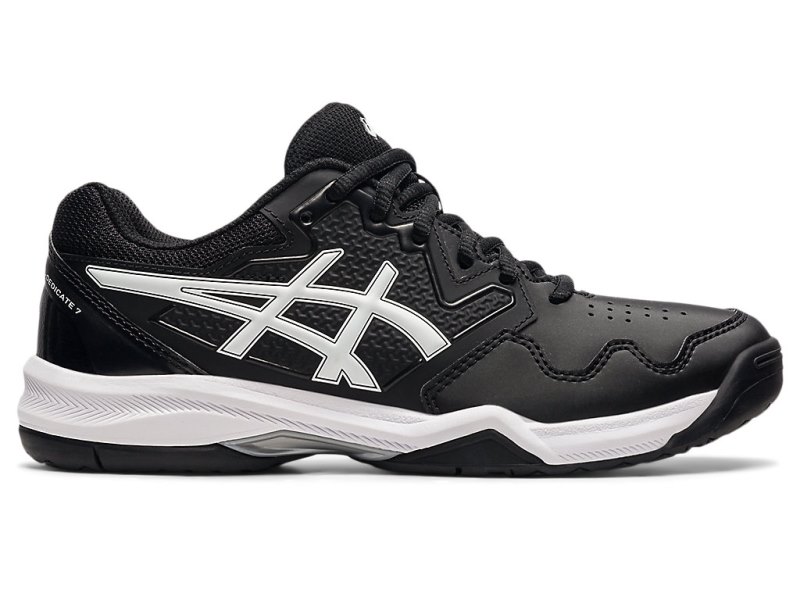 Women\'s Asics Gel-dedicate 7 Tennis Shoes Black/White Canada | CA5218-348