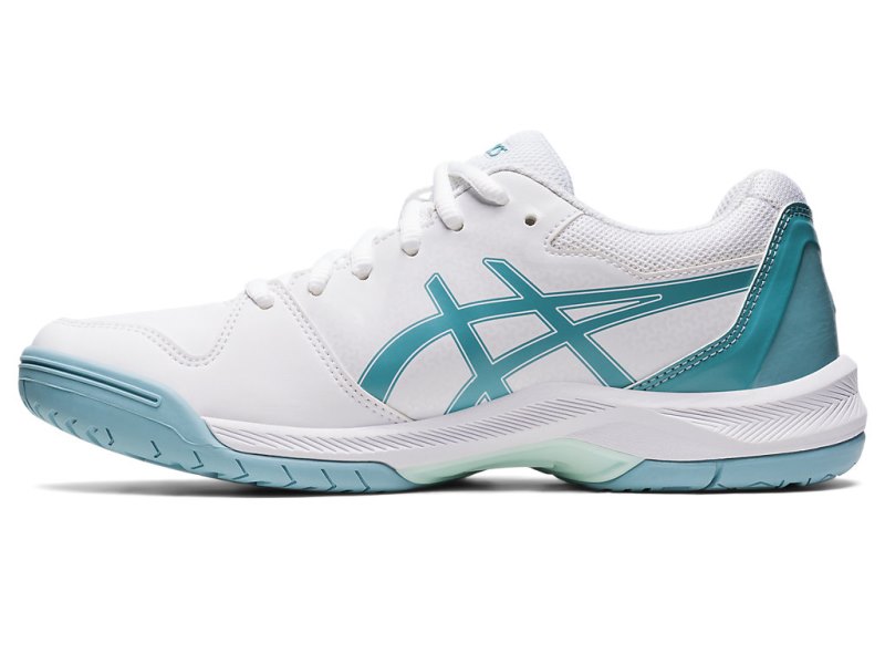 Women's Asics Gel-dedicate 7 Tennis Shoes White/Smoke Blue Canada | CA9460-350