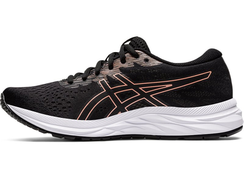 Women's Asics Gel-eXCite 7 Running Shoes Black/Rose Gold Canada | CA1819-776