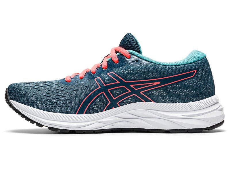 Women's Asics Gel-eXCite 7 Running Shoes Magnetic Blue/Sunrise Red Canada | CA4675-070