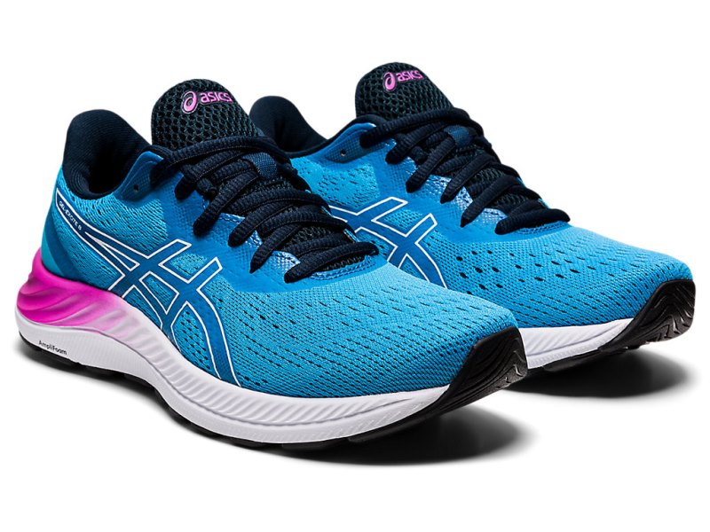 Women's Asics Gel-eXCite 8 Running Shoes Digital Aqua/White Canada | CA2096-818