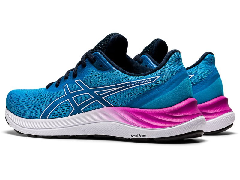 Women's Asics Gel-eXCite 8 Running Shoes Digital Aqua/White Canada | CA2096-818