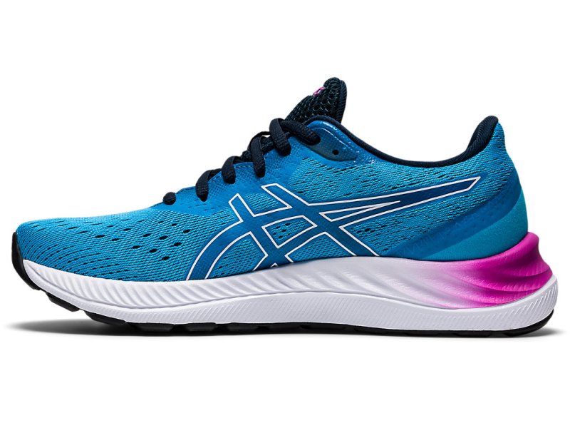 Women's Asics Gel-eXCite 8 Running Shoes Digital Aqua/White Canada | CA2096-818