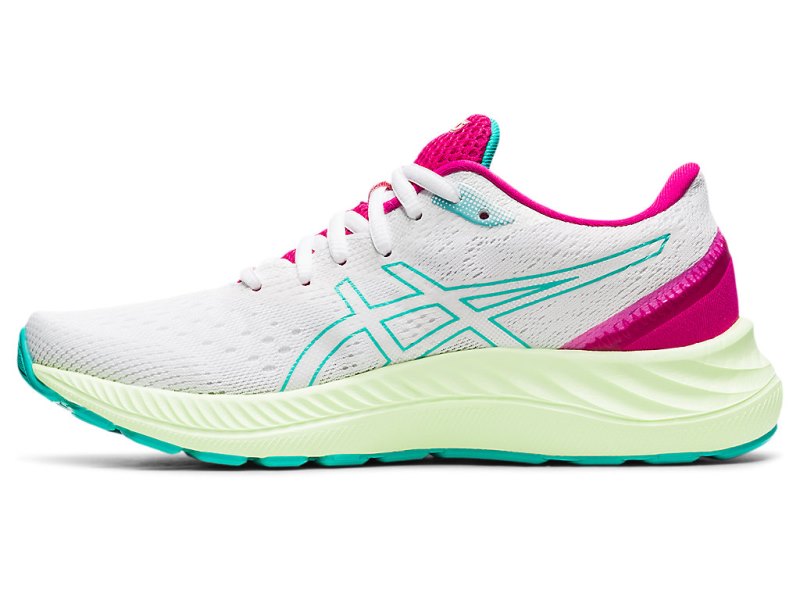 Women's Asics Gel-eXCite 8 Running Shoes White/Sea Glass Canada | CA2253-694