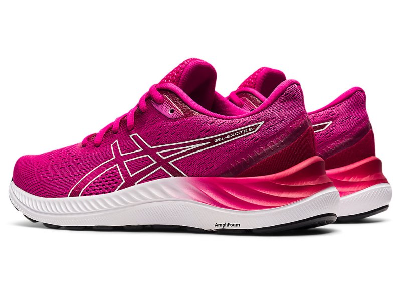 Women's Asics Gel-eXCite 8 Running Shoes Pink Rave/White Canada | CA4455-166