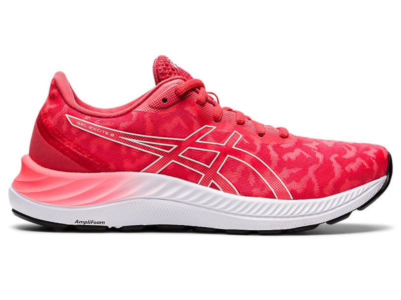 Women\'s Asics Gel-eXCite 8 Running Shoes Pink Grapefruit/White Canada | CA4498-130