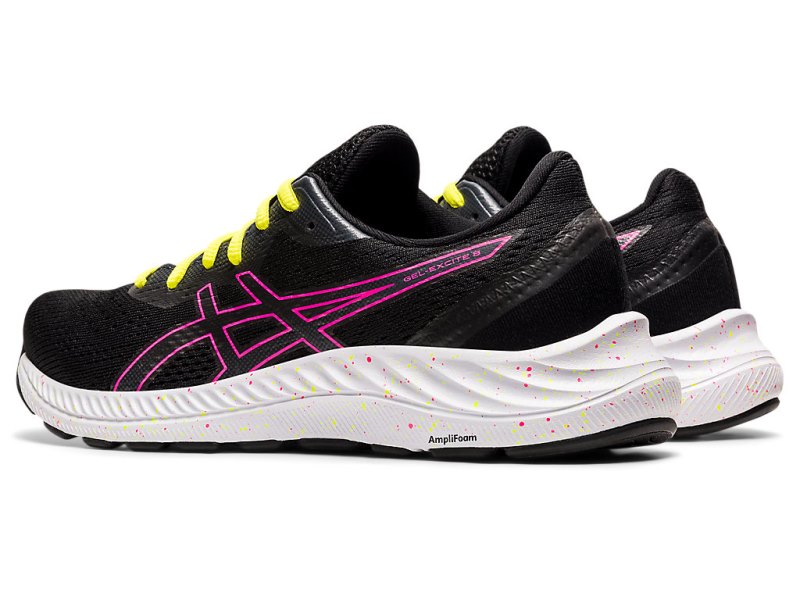 Women's Asics Gel-eXCite 8 Running Shoes Black/Hot Pink Canada | CA9179-853