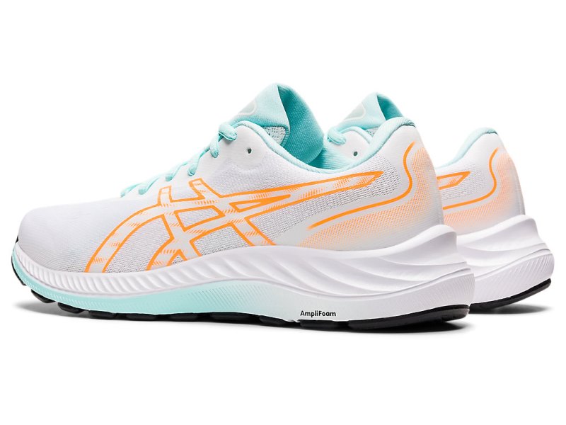 Women's Asics Gel-eXCite 9 Running Shoes White/Orange Pop Canada | CA6148-234