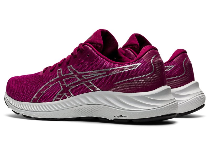 Women's Asics Gel-eXCite 9 Running Shoes Fuchsia Red/Pure Silver Canada | CA8314-321