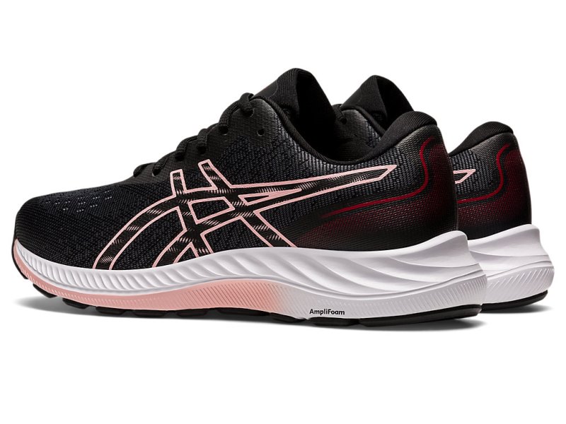 Women's Asics Gel-eXCite 9 Running Shoes Black/Frosted Rose Canada | CA8323-454