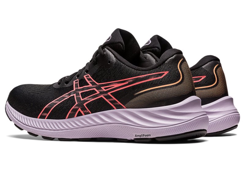 Women's Asics Gel-eXCite 9 Running Shoes Black/Papaya Canada | CA8353-528