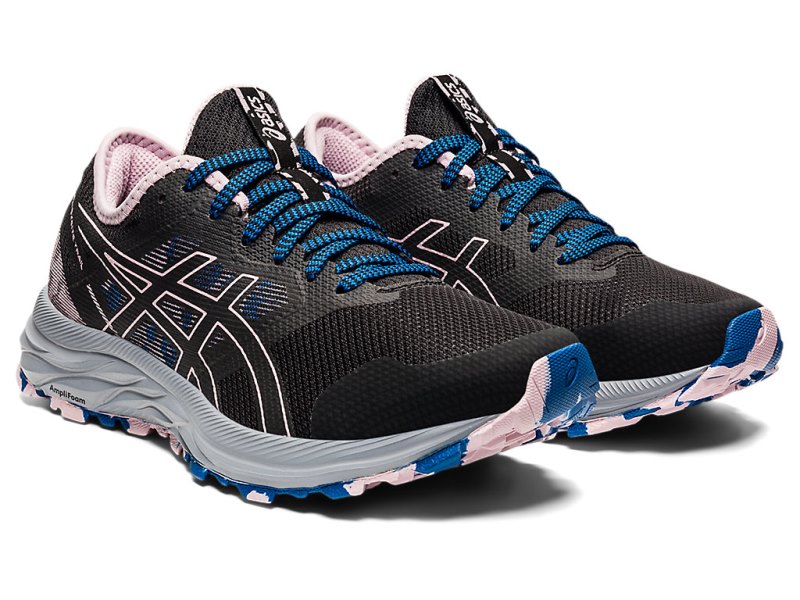 Women's Asics Gel-eXCite Trail Running Shoes Black/Barely Rose Canada | CA2994-304