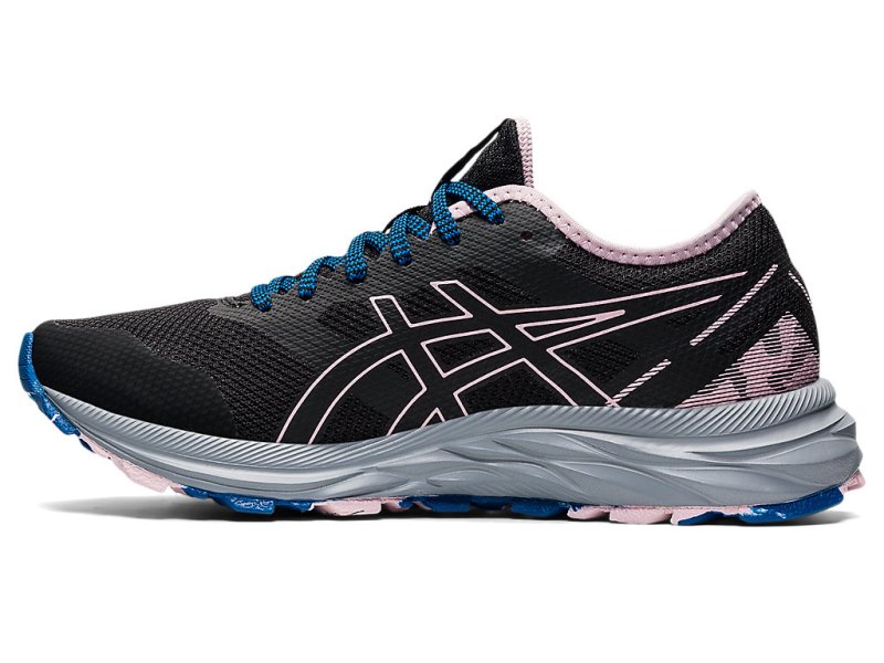 Women's Asics Gel-eXCite Trail Running Shoes Black/Barely Rose Canada | CA2994-304