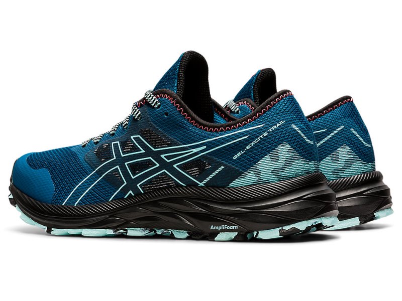 Women's Asics Gel-eXCite Trail Running Shoes Deep Sea Teal/Clear Blue Canada | CA3838-196