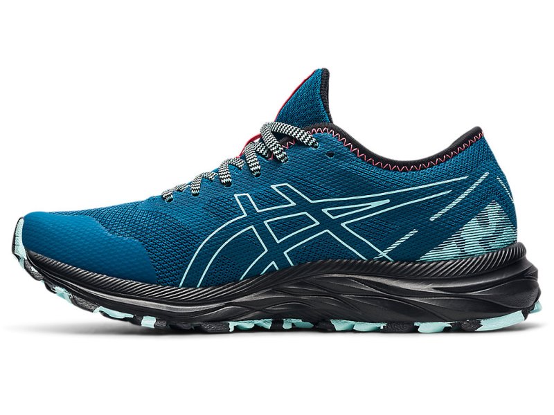 Women's Asics Gel-eXCite Trail Running Shoes Deep Sea Teal/Clear Blue Canada | CA3838-196