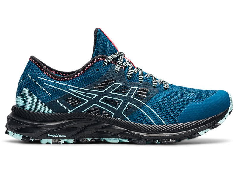 Women\'s Asics Gel-eXCite Trail Running Shoes Deep Sea Teal/Clear Blue Canada | CA3838-196