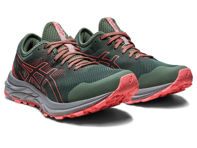 Women's Asics Gel-eXCite Trail Running Shoes Ivy/Papaya Canada | CA5226-038