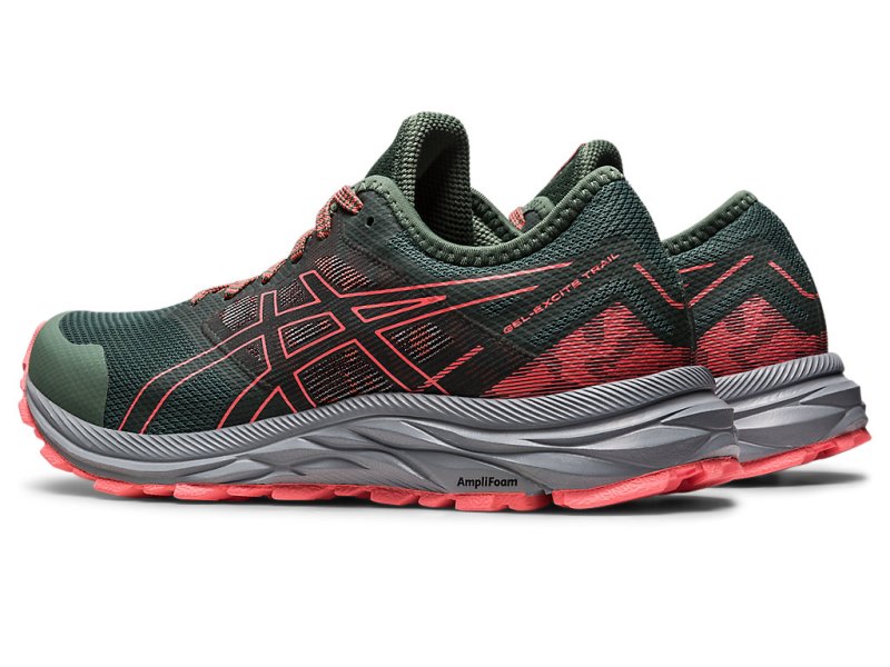 Women's Asics Gel-eXCite Trail Running Shoes Ivy/Papaya Canada | CA5226-038