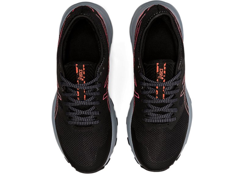 Women's Asics Gel-eXCite Trail Running Shoes Black/Blazing Coral Canada | CA8312-484