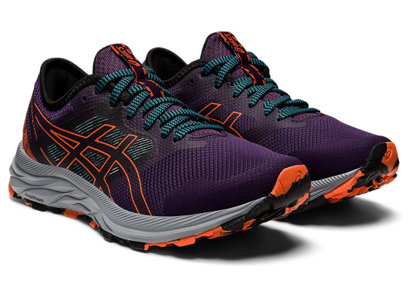 Women's Asics Gel-eXCite Trail Running Shoes Night Shade/Nova Orange Canada | CA8339-304