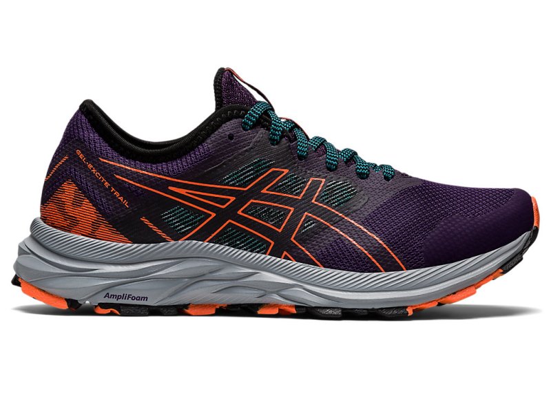 Women\'s Asics Gel-eXCite Trail Running Shoes Night Shade/Nova Orange Canada | CA8339-304