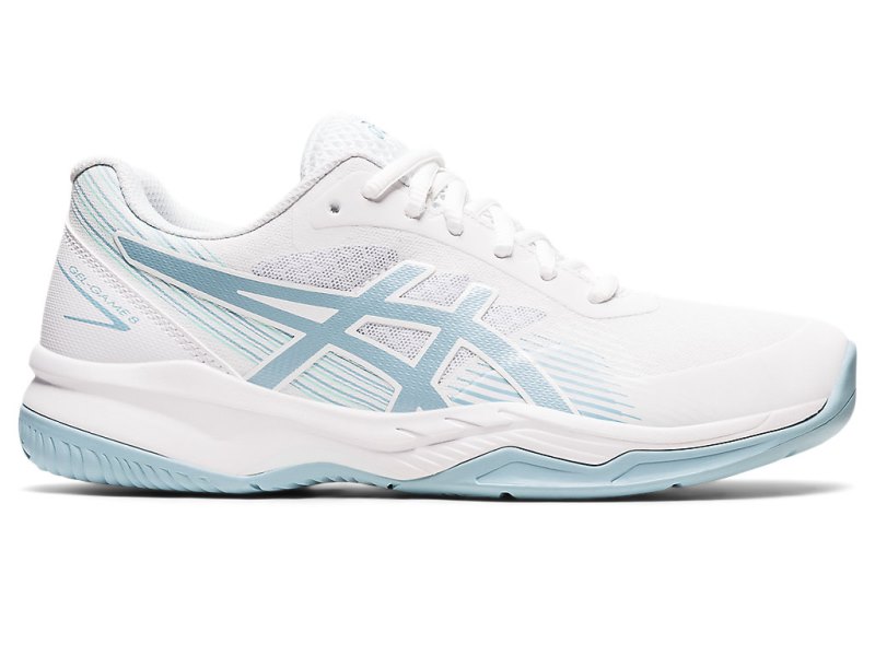 Women\'s Asics Gel-game 8 Tennis Shoes White/Smoke Blue Canada | CA2114-417