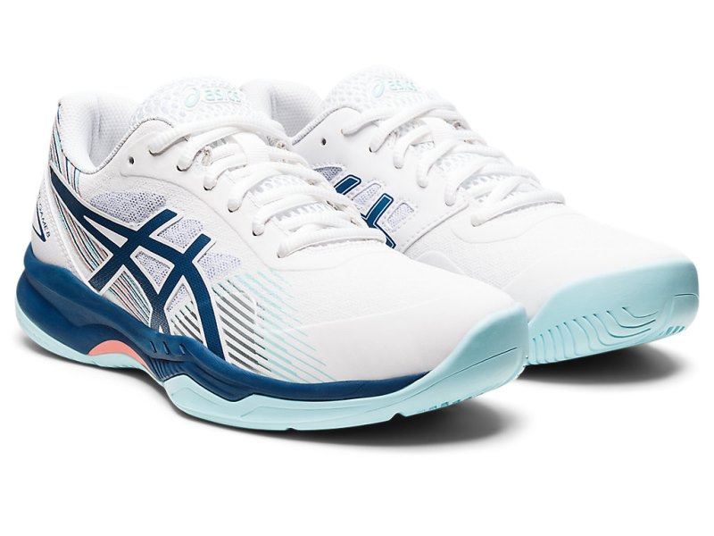 Women's Asics Gel-game 8 Tennis Shoes White/Light Indigo Canada | CA9213-949