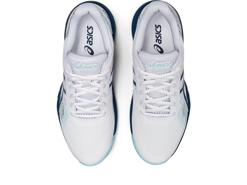 Women's Asics Gel-game 8 Tennis Shoes White/Light Indigo Canada | CA9213-949